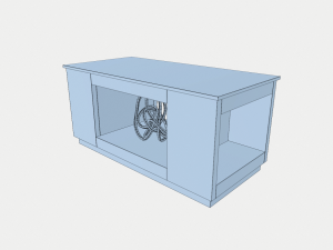 marble and wood coffee table 3D Модель
