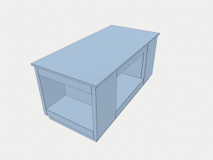 marble and wood coffee table 3D Модель