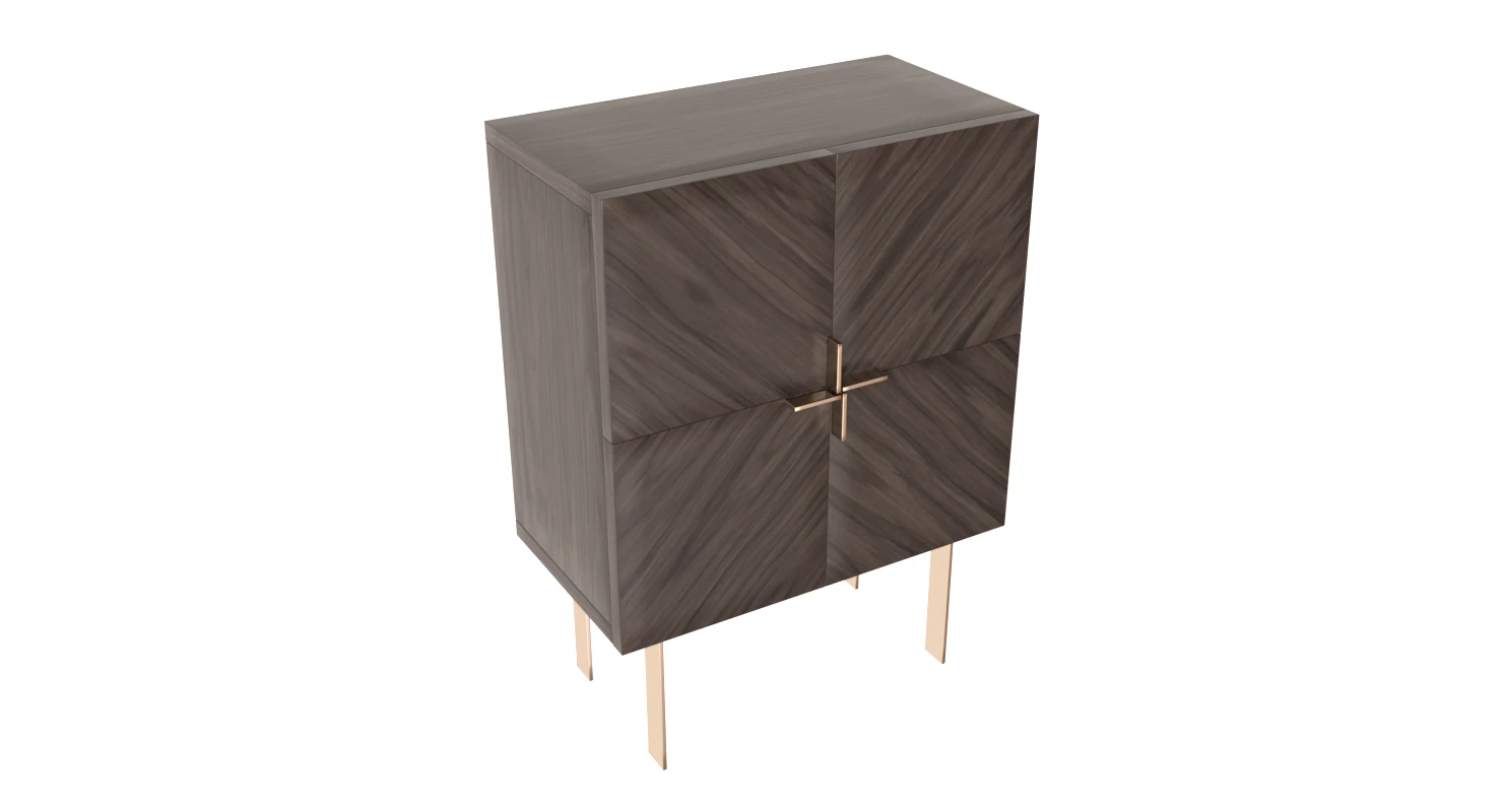 entryway cabinet with doors 3D Model .c4d .max .obj .3ds .fbx .stl .blend