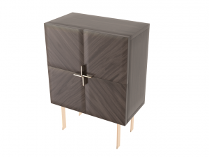 entryway cabinet with doors Modèle 3D