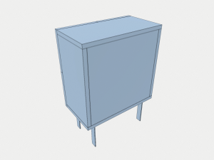 entryway cabinet with doors Modèle 3D