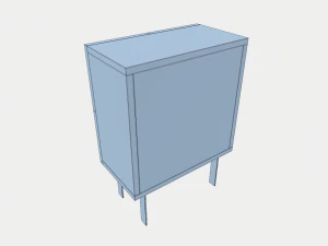 entryway cabinet with doors 3D Model