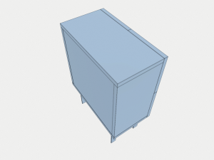 entryway cabinet with doors Modèle 3D