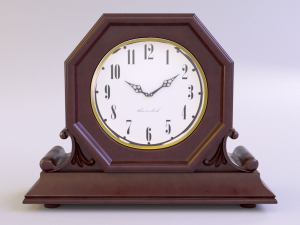 fireplace table clock Modello 3D