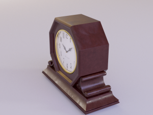 fireplace table clock Modello 3D