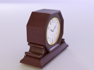 fireplace table clock Modello 3D