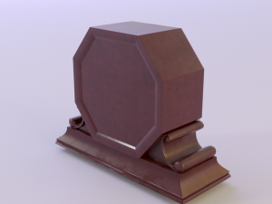 fireplace table clock Modello 3D