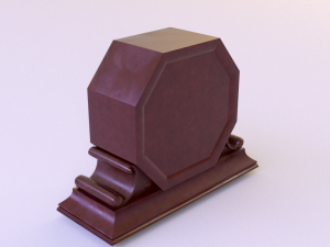 fireplace table clock Modello 3D