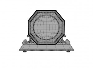 fireplace table clock Modello 3D