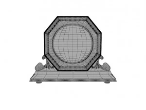 fireplace table clock 3D Model