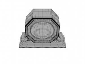 fireplace table clock Modello 3D