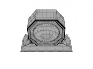 fireplace table clock 3D Model