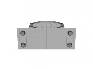 fireplace table clock Modello 3D