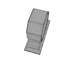 fireplace table clock Modello 3D
