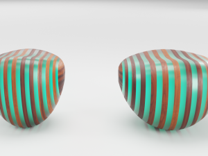 modern wooden chair-ottoman 3D 모델