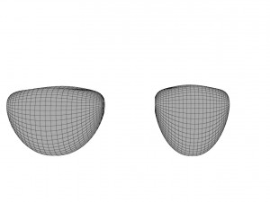 modern wooden chair-ottoman 3D 모델