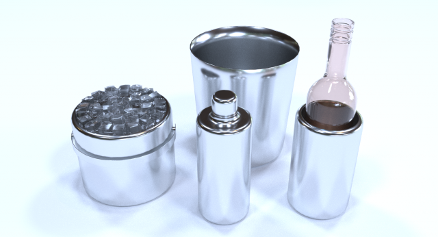 duke stainless steel cocktail 3D Model .c4d .max .obj .3ds .fbx .stl .blend 