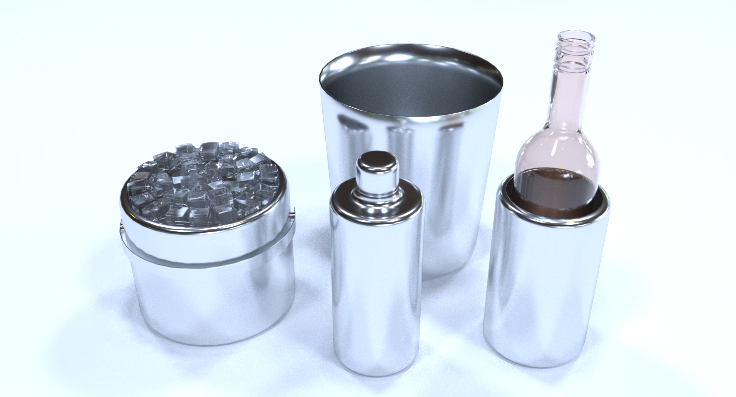 duke stainless steel cocktail 3D Model .c4d .max .obj .3ds .fbx .stl .blend 