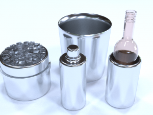 duke stainless steel cocktail 3D Model