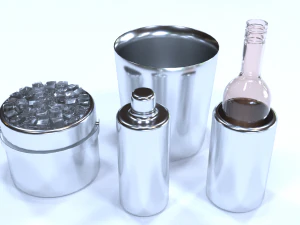 duke stainless steel cocktail 3D Model