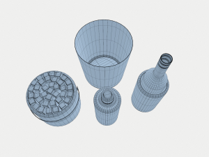 duke stainless steel cocktail 3D Model