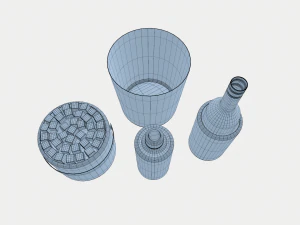 duke stainless steel cocktail 3D Model