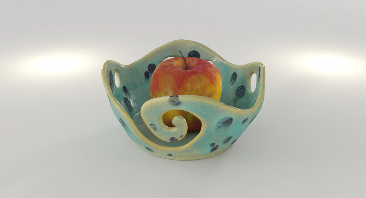 fruit pottery ceramic wave vase 3D Model .c4d .max .obj .3ds .fbx .stl .blend