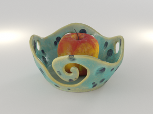 fruit pottery ceramic wave vase 3D Model
