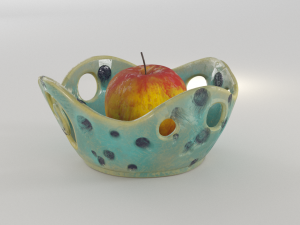 fruit pottery ceramic wave vase 3D Model