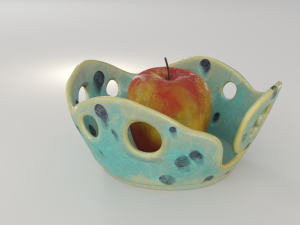 fruit pottery ceramic wave vase 3D Model