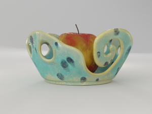 fruit pottery ceramic wave vase 3D Model