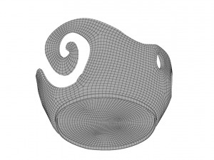 fruit pottery ceramic wave vase 3D Model