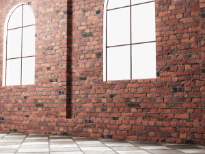 premises brick wall interior 3D Model