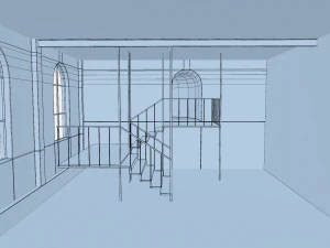 premises brick wall interior 3D Model