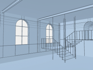 premises brick wall interior 3D Модель