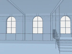 premises brick wall interior 3D Model