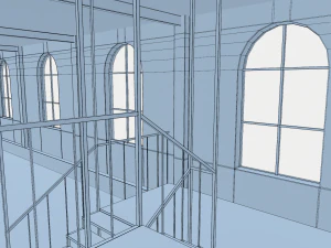 premises brick wall interior 3D Model