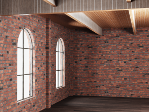 brick wall house interior 3D Model