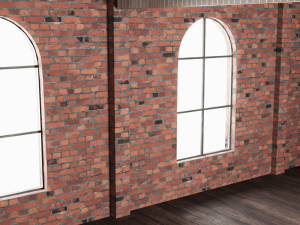 brick wall house interior 3D 模型