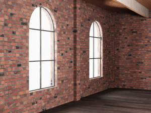 brick wall house interior 3D 模型