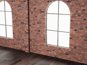 brick wall house interior 3D 模型