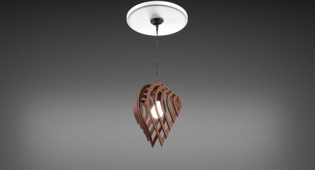 wooden designer ceiling lamp Modelo 3D .c4d .max .obj .3ds .fbx .stl .blend 