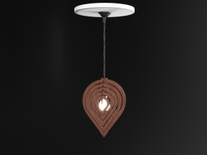 wooden designer ceiling lamp Modelo 3D