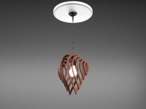 wooden designer ceiling lamp Modelo 3D
