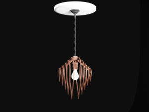 wooden designer ceiling lamp Modelo 3D