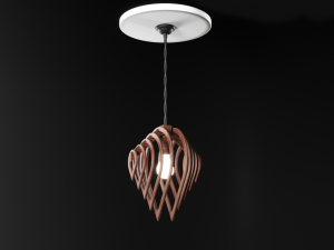 wooden designer ceiling lamp Modelo 3D