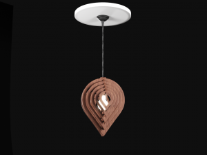 wooden designer ceiling lamp Modelo 3D