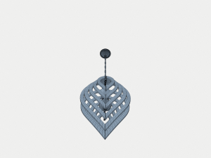 wooden designer ceiling lamp Modelo 3D
