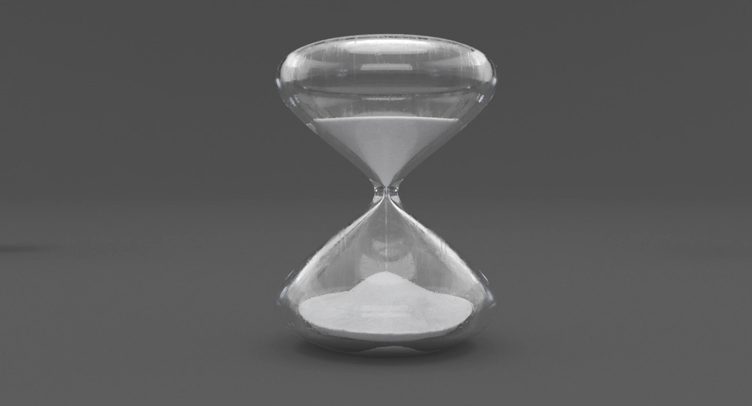 white sand hour glass 3D Model .c4d .max .obj .3ds .fbx .stl .blend 