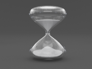 white sand hour glass 3D Model